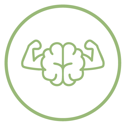 Icon representing cognitive health and mental clarity with True Origin shilajit