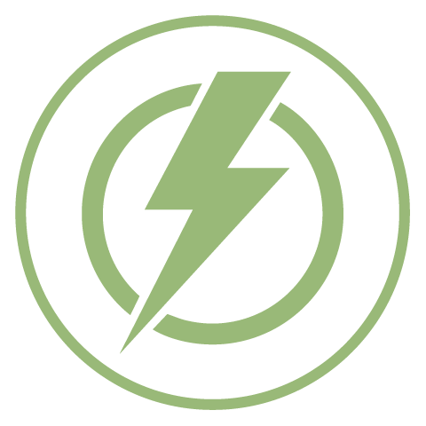 Icon representing natural energy support from True Origin pure Himalayan shilajit