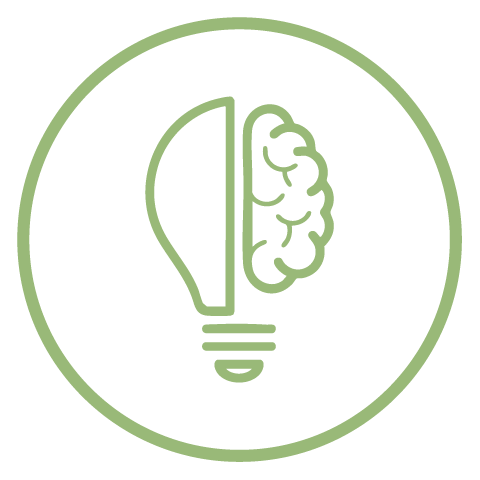 Icon representing focus and concentration with True Origin shilajit